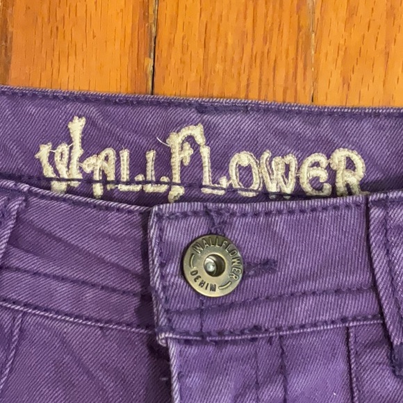 Wallflower Purple Jean Shorts - Picture 3 of 5